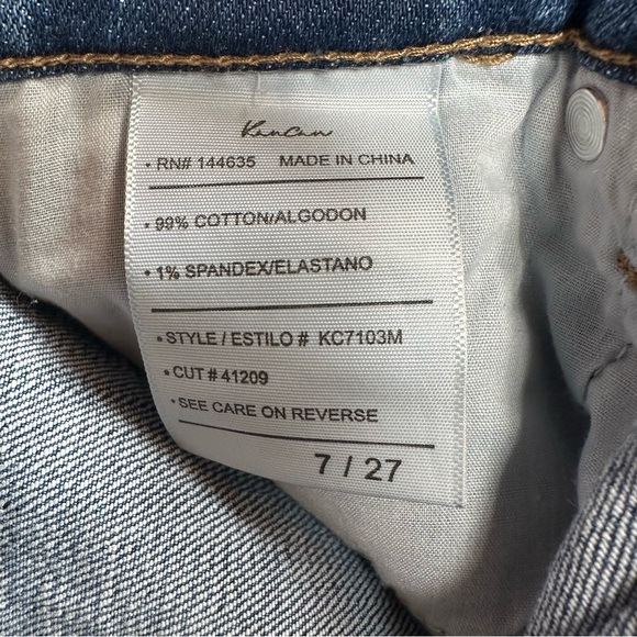 KanCan Women's Distressed Skinny Blue Jeans Style# KC7103M Size 7/27 - Picture 4 of 7